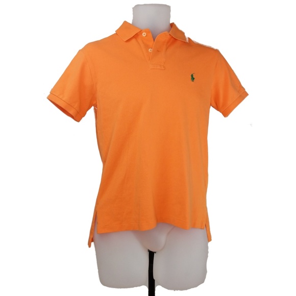 green and orange ralph lauren polo shirt